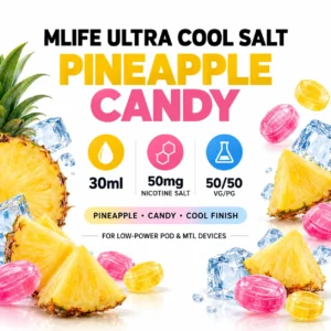 MLife Ultra Cool Salt - Pineapple Candy 30ml (50 mg) product specifications