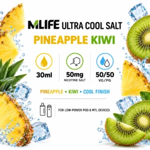 MLife Ultra Cool Salt - Pineapple Kiwi 30ml (50 mg) product specifications