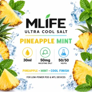 MLife Ultra Cool Salt - Pineapple Mint 30ml (50 mg) product specifications