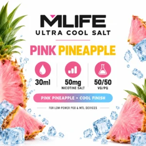 MLife Ultra Cool Salt - Pink Pineapple 30ml (50 mg) product specifications