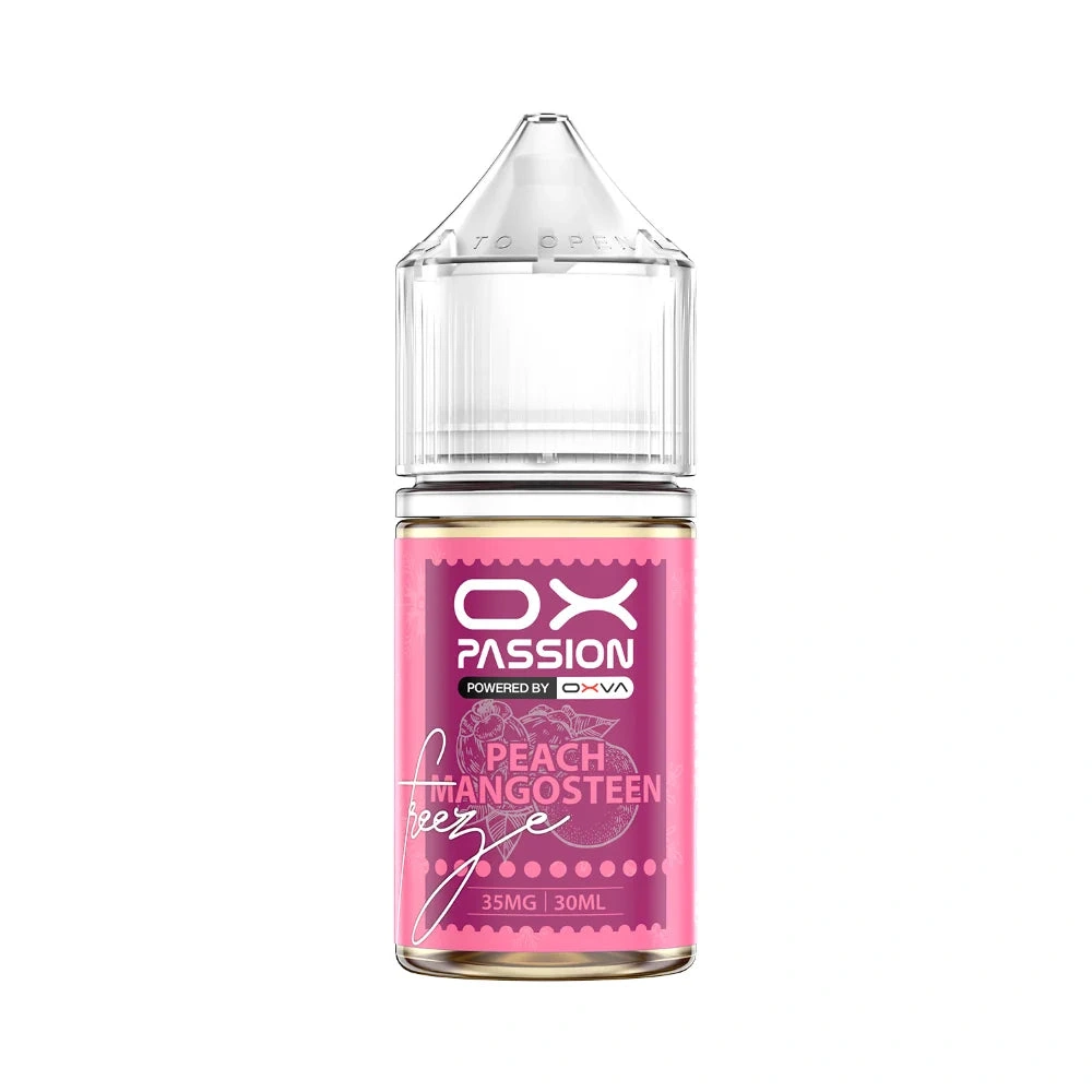OX Passion Freeze Peach Mangosteen 30ml salt nicotine e-liquid