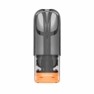 RELX Ultra Pod Peach Iced 3 percent nicotine pod on white background