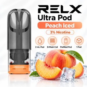 RELX Ultra Pod Peach Iced 3 percent nicotine specifications