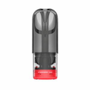 RELX Ultra Pod Strawberry Iced 3 percent nicotine pod on white background