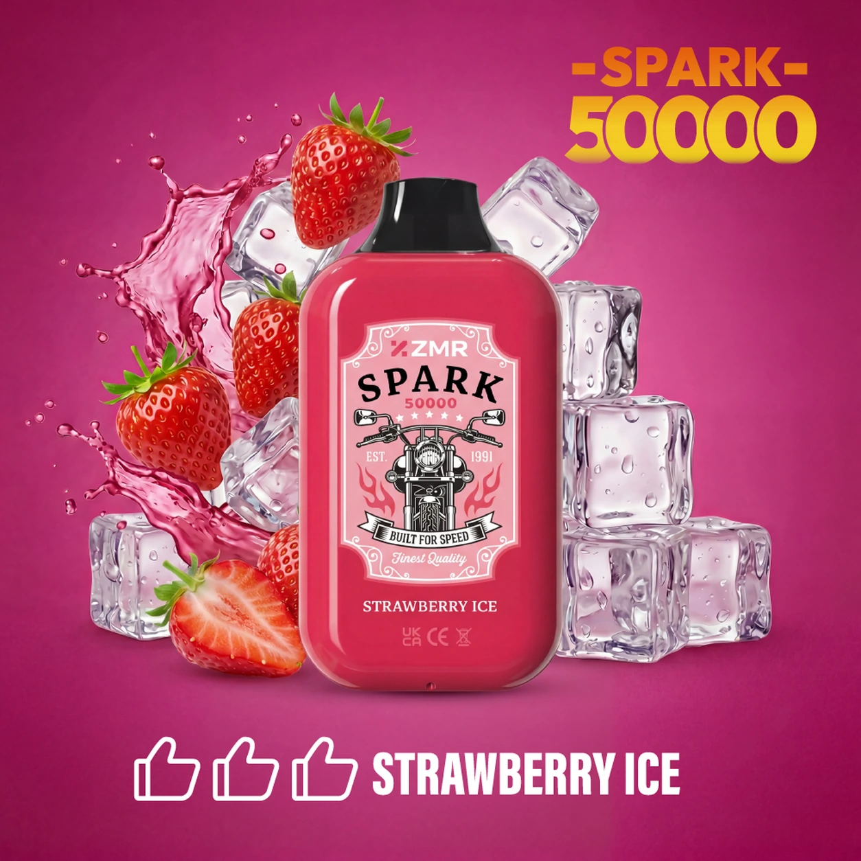 ZMR Spark Strawberry Ice disposable vape 50000 puffs