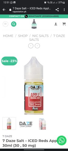 7 Daze – ICED Reds Apple Fruit Mix 60ml (0, 3, 6, 12 mg) photo review
