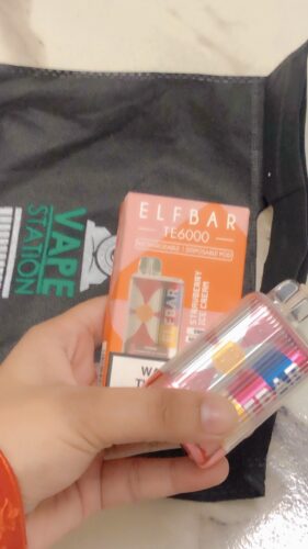 Elf Bar TE6000 Disposable Vape - Strawberry Ice Cream (50mg) (6000 Puffs) photo review