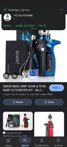 SMOK Mag Grip 100W TC Kit with TFV8 Baby V2 photo review