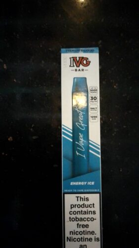 IVG Max Bar Disposable Vape - Energy Ice (30 mg) (3000 Puffs) photo review