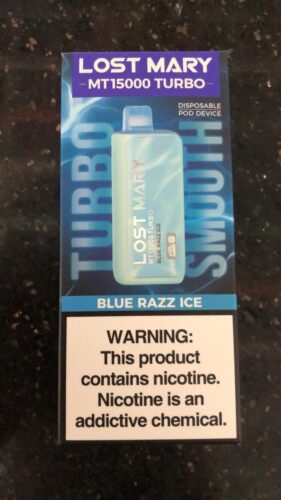 Lost Mary MT15000 Disposable Vape - Blue Razz Ice 50mg (15000 Puffs) photo review